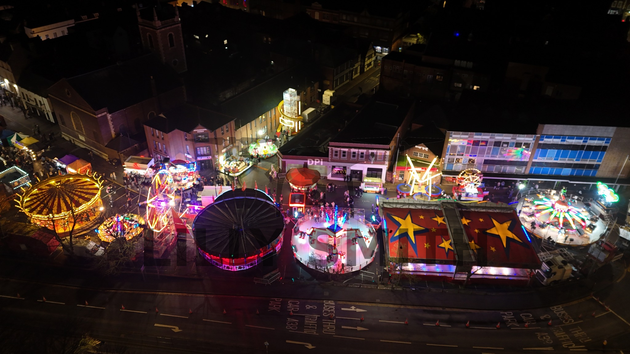 Worcester Fun Fair Aerial Drone Photo